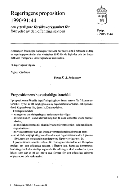 Omslaget till prop. 1990/91:44