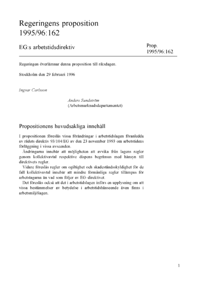 Omslaget till prop. 1995/96:162