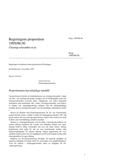 Omslaget till prop. 1995/96:50