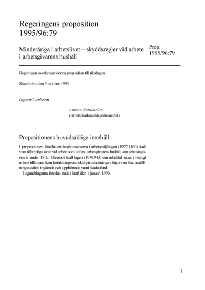 Omslaget till prop. 1995/96:79