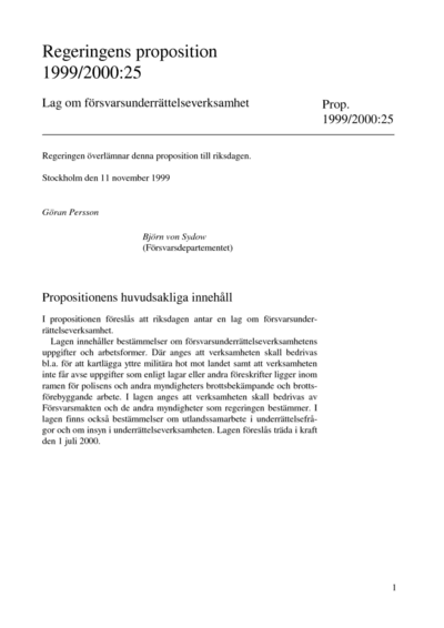Omslaget till prop. 1999/2000:25