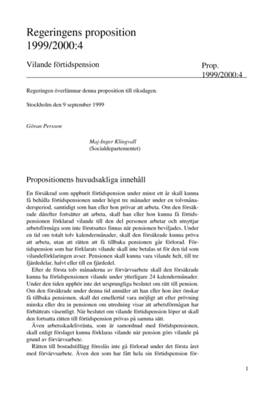 Omslaget till prop. 1999/2000:4