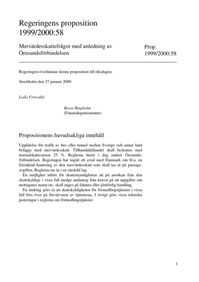 Omslaget till prop. 1999/2000:58