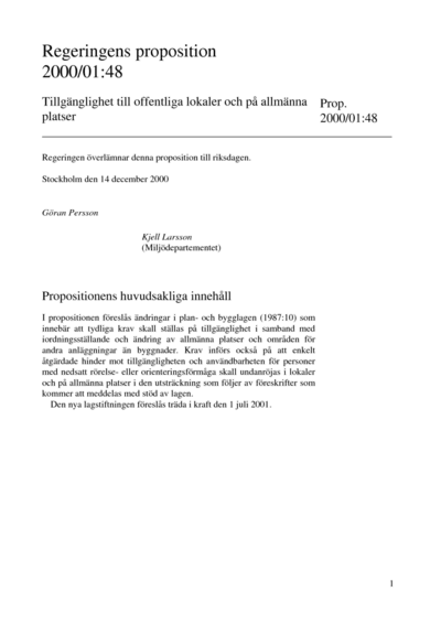 Omslaget till prop. 2000/01:48