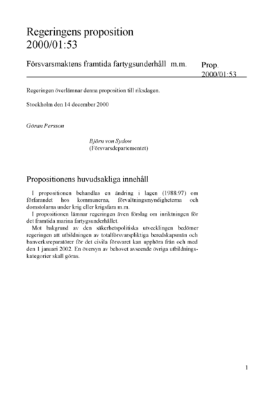 Omslaget till prop. 2000/01:53