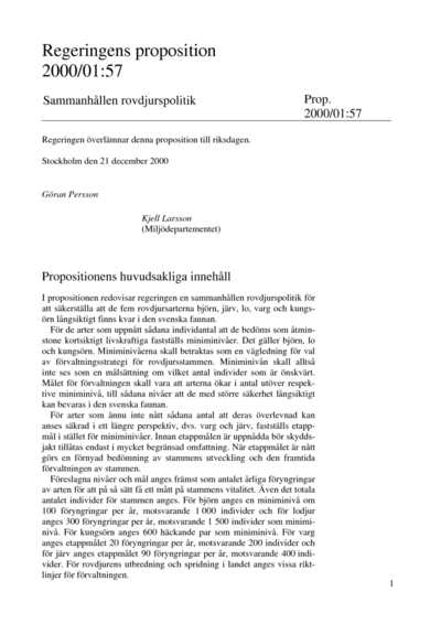 Omslaget till prop. 2000/01:57