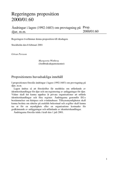 Omslaget till prop. 2000/01:60