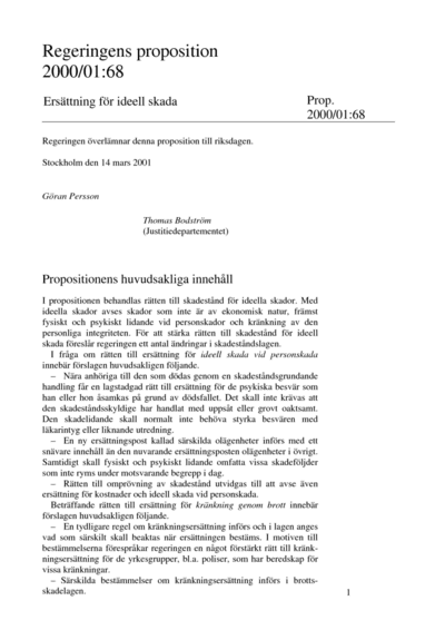 Omslaget till prop. 2000/01:68