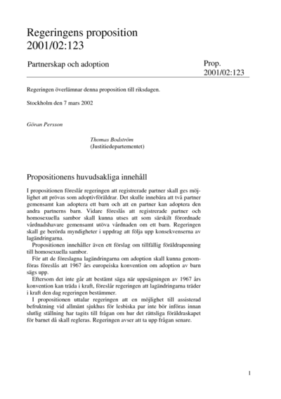 Omslaget till prop. 2001/02:123