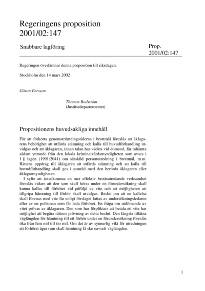 Omslaget till prop. 2001/02:147