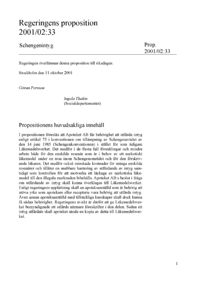 Omslaget till prop. 2001/02:33