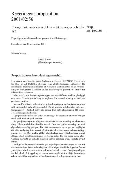 Omslaget till prop. 2001/02:56