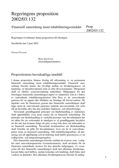 Omslaget till prop. 2002/03:132