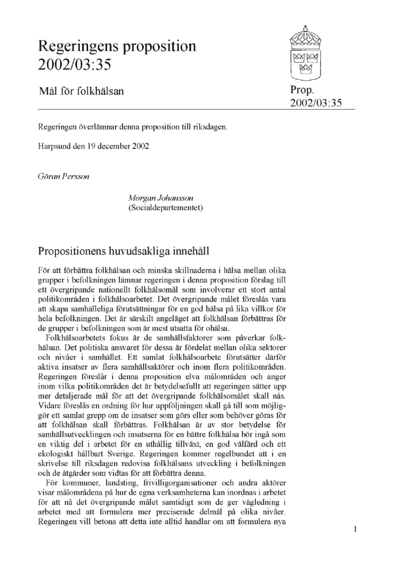 Omslaget till prop. 2002/03:35