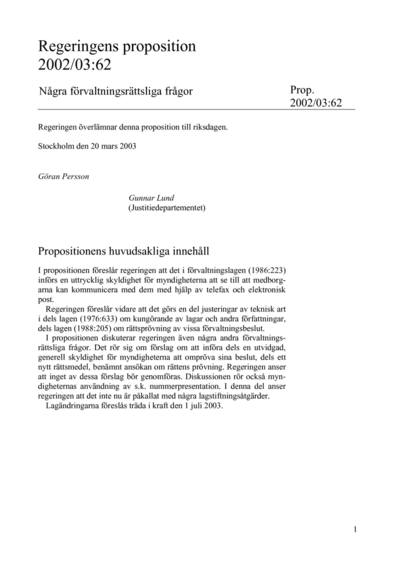 Omslaget till prop. 2002/03:62