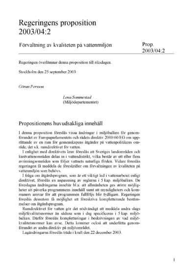 Omslaget till prop. 2003/04:2