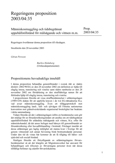 Omslaget till prop. 2003/04:35