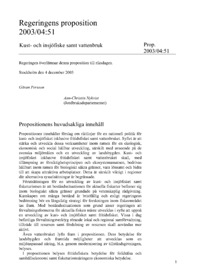 Omslaget till prop. 2003/04:51