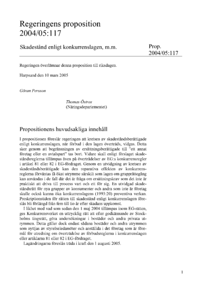 Omslaget till prop. 2004/05:117