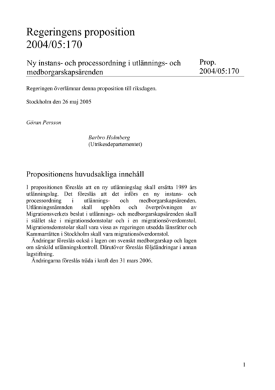 Omslaget till prop. 2004/05:170