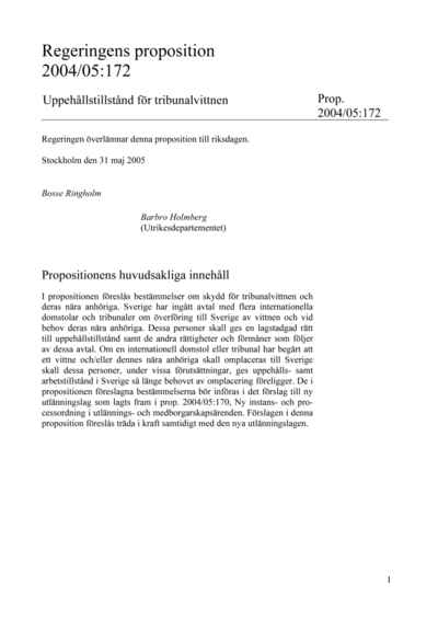 Omslaget till prop. 2004/05:172