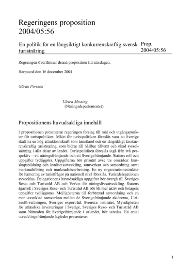 Omslaget till prop. 2004/05:56