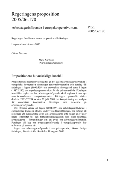 Omslaget till prop. 2005/06:170