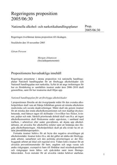 Omslaget till prop. 2005/06:30