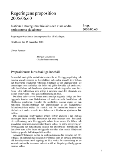 Omslaget till prop. 2005/06:60
