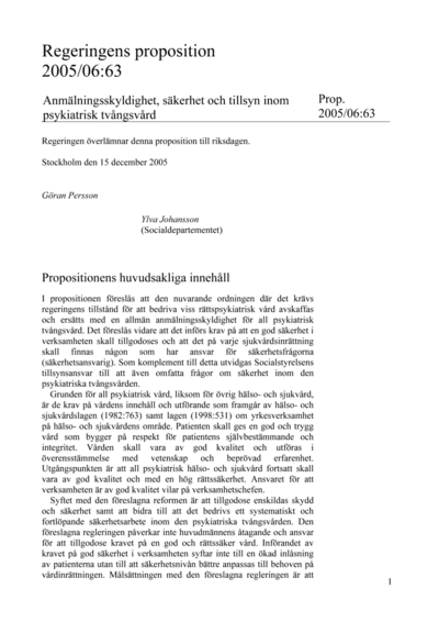 Omslaget till prop. 2005/06:63