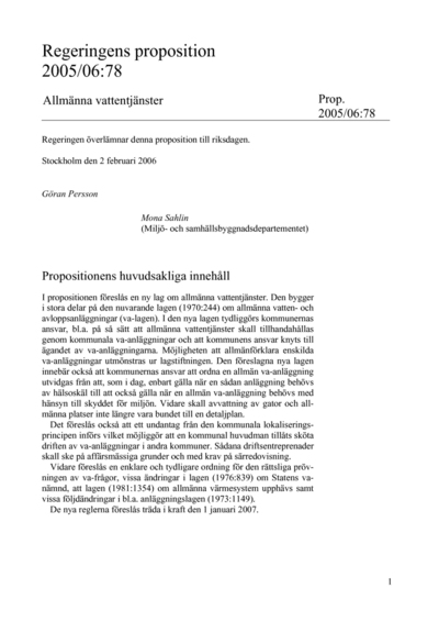 Omslaget till prop. 2005/06:78