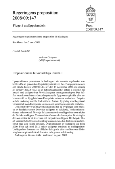 Omslaget till prop. 2008/09:147
