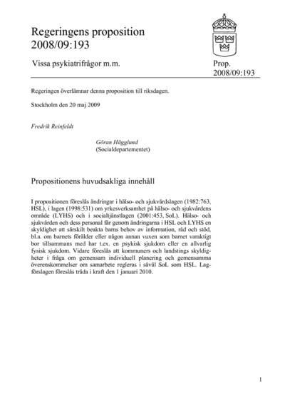 Omslaget till prop. 2008/09:193