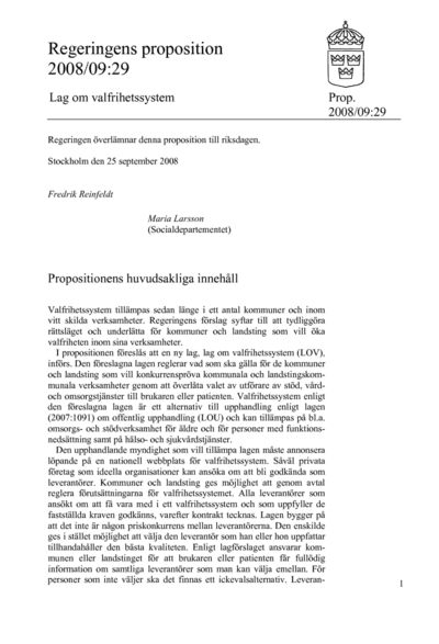 Omslaget till prop. 2008/09:29