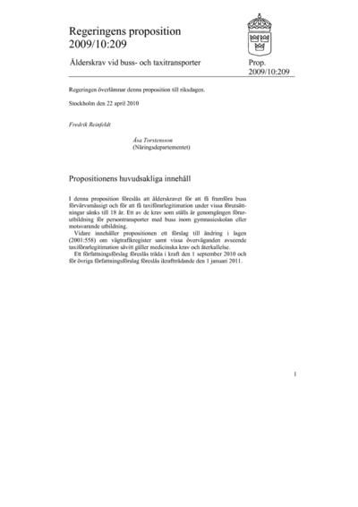 Omslaget till prop. 2009/10:209