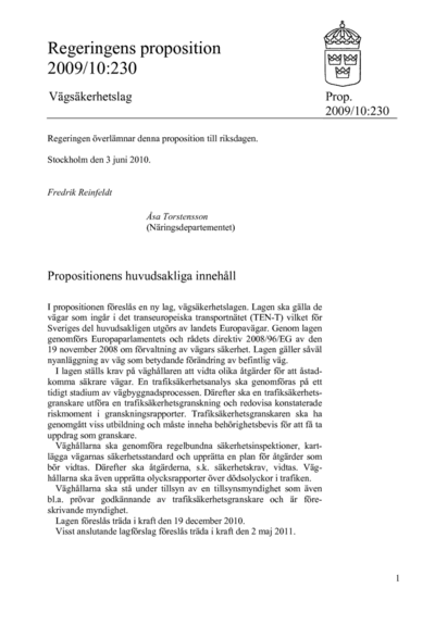 Omslaget till prop. 2009/10:230