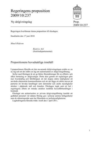 Omslaget till prop. 2009/10:237