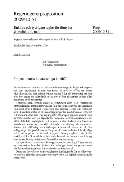 Omslaget till prop. 2009/10:51