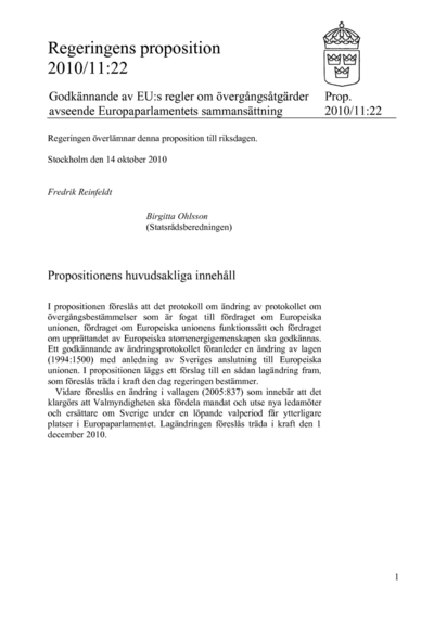 Omslaget till prop. 2010/11:22