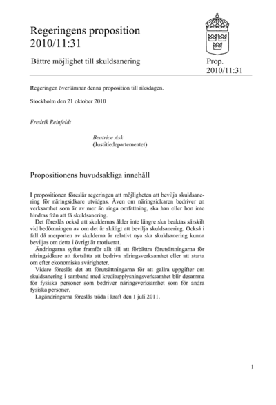 Omslaget till prop. 2010/11:31