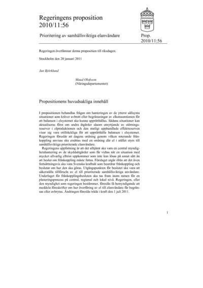Omslaget till prop. 2010/11:56