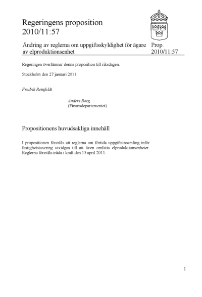 Omslaget till prop. 2010/11:57