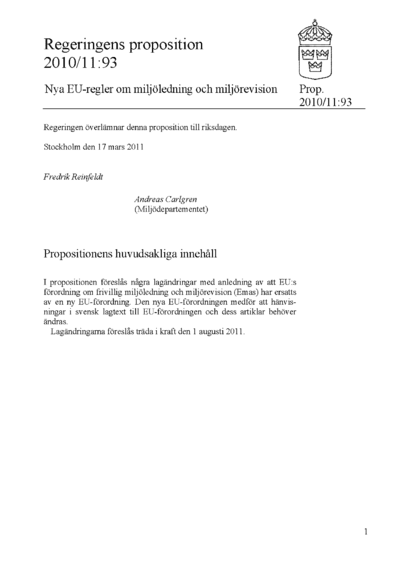 Omslaget till prop. 2010/11:93
