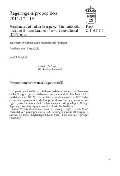 Omslaget till prop. 2011/12:116