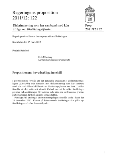 Omslaget till prop. 2011/12:122
