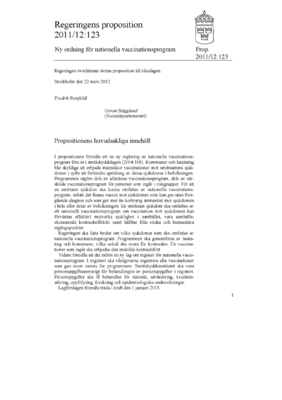 Omslaget till prop. 2011/12:123
