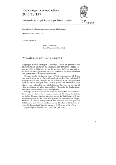 Omslaget till prop. 2011/12:137