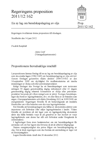 Omslaget till prop. 2011/12:162