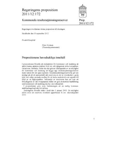 Omslaget till prop. 2011/12:172