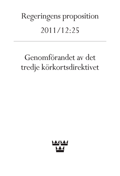 Omslaget till prop. 2011/12:25